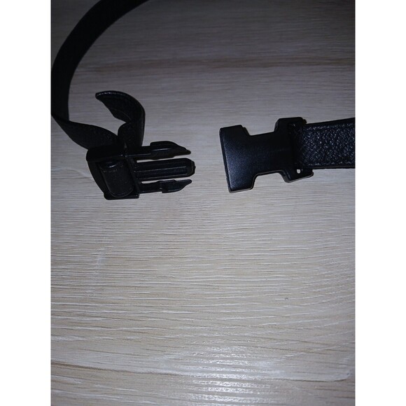 Wilsons Genuine Leather Fanny Pack Black With American Flag Closure Vintage - Picture 13 of 16